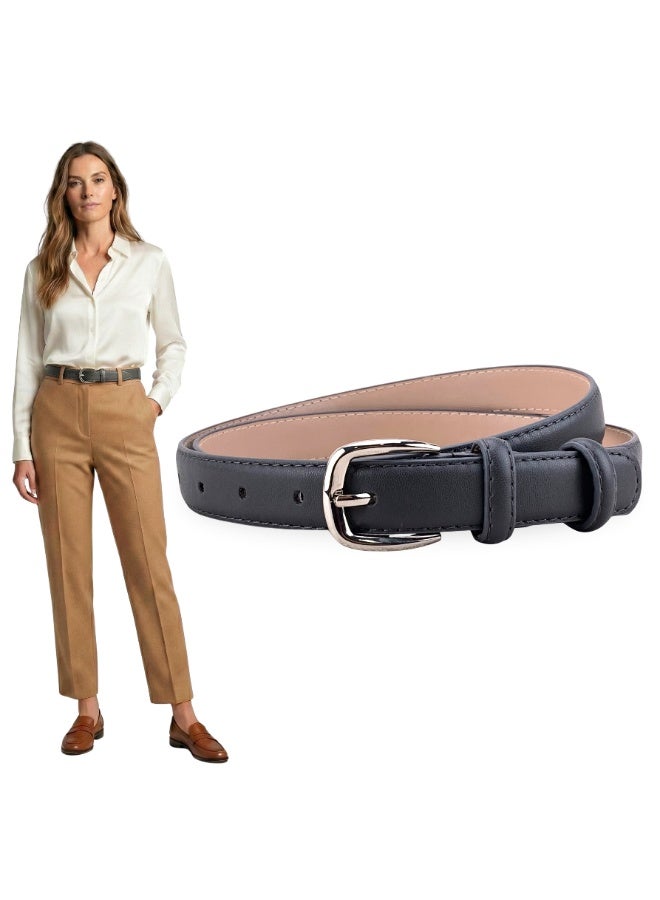 Classic Milano Women's Belt with Gift Box | Faux Leather Ladies Belt for Dresses, Jeans & Gowns | Stylish Womens Belt | Adjustable Girls Belt | Belt for Women with Elegant Buckle - Image 1